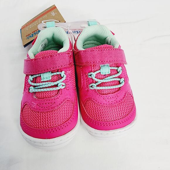 Surprize By Stride Rite Size 4 Pink Kids Sneakers Stage 2 first walker New W Tag - Picture 2 of 15